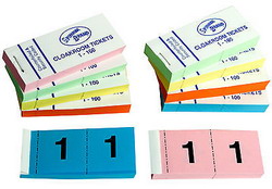 full color Raffle Ticket Printing in Surrey, numbered perforated ticket books, 7 color tickets, printers in surrey vancouver