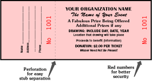 Raffle Ticket Printers in Surrey BC, perforated raffle tickets printing 